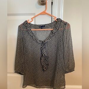 Gap three-quarter-length houndstooth print shirt